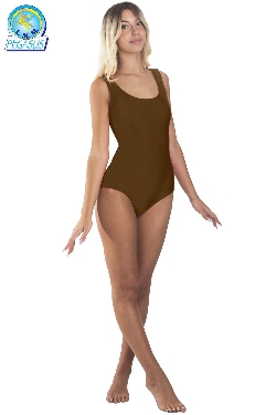 BODY LYCRA SMANICATO MARRONE DONNA